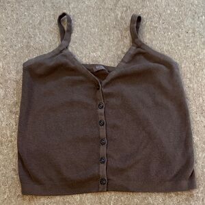 J. Galt Brandy Melville Brown Button-Up Women's Top